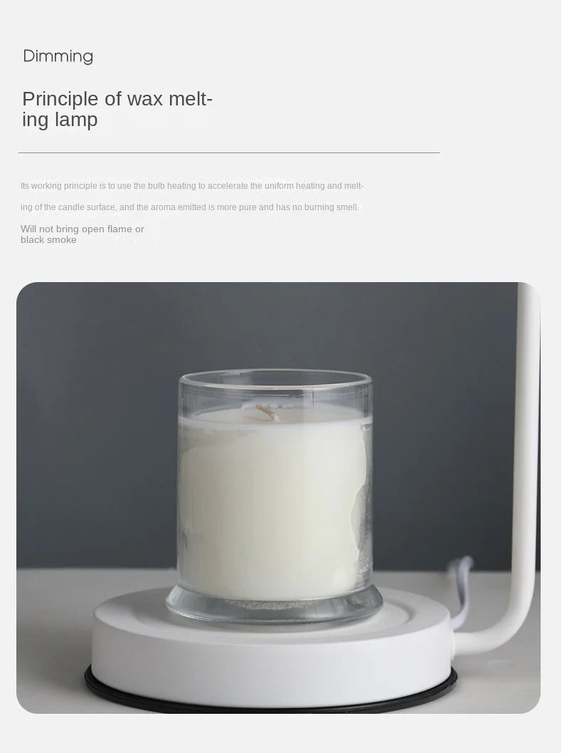 Nordic Melting Wax Lamp Modern Dimmable Electric Candle Warmer Lamp Timming Swtich Fragrance Light Desk Decor Lighting